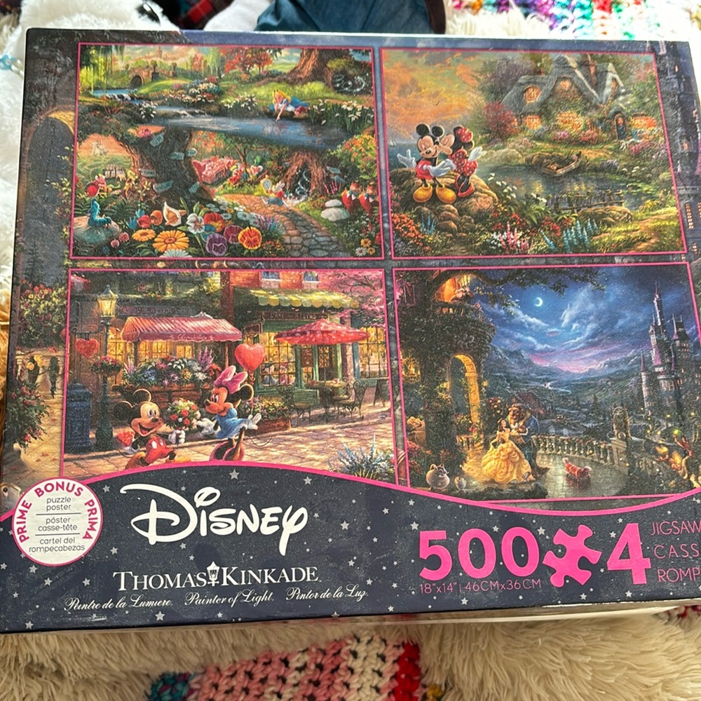Disney x Thomas Kinkade 4 500 Piece Puzzles